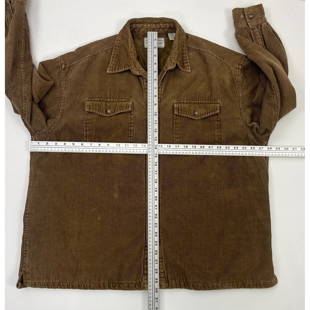 Vintage 90s GAP Quilted Lined Corduroy Shacket Chestnut Shirt Jacket Y2K Preppy - Picture 10 of 15
